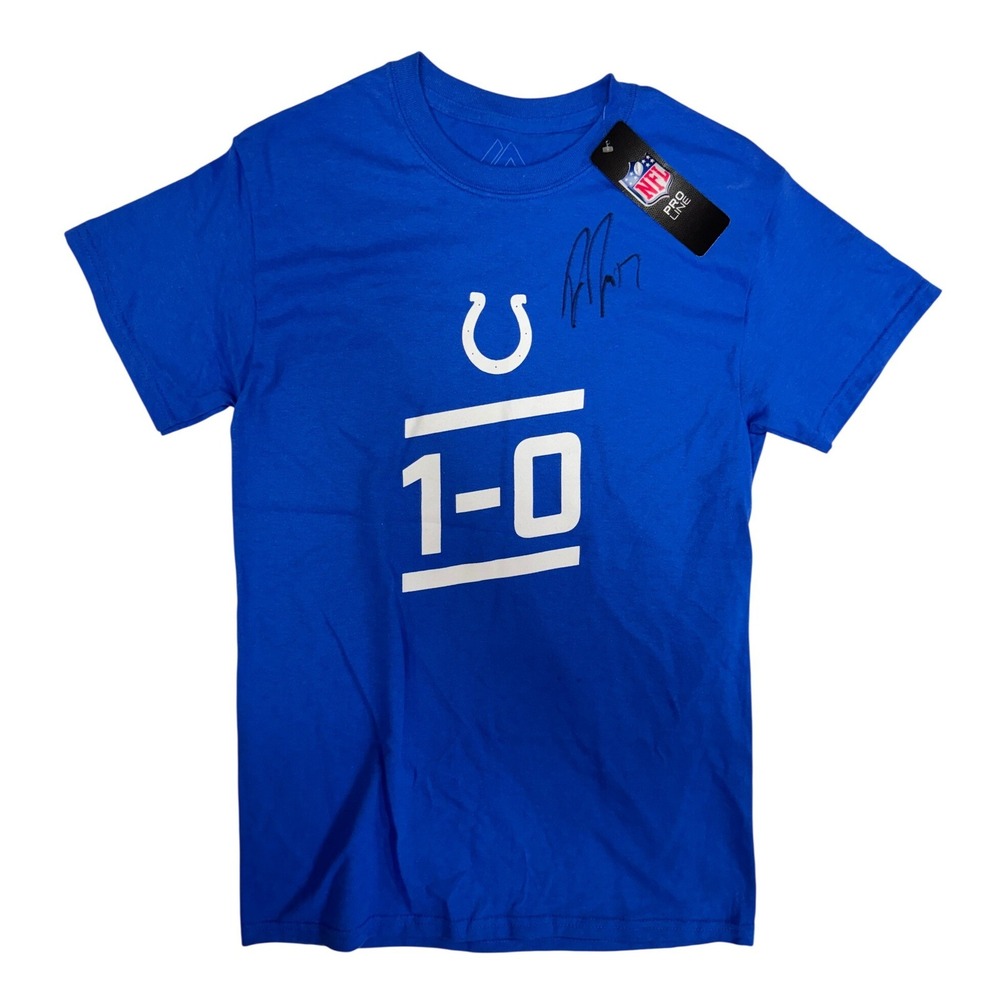 Devin Funchess Signed Indianapolis Colts Majestic T-Shirt Blue Small NWT